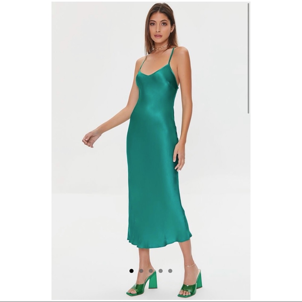 F21 Satin Maxi Dress — NWT